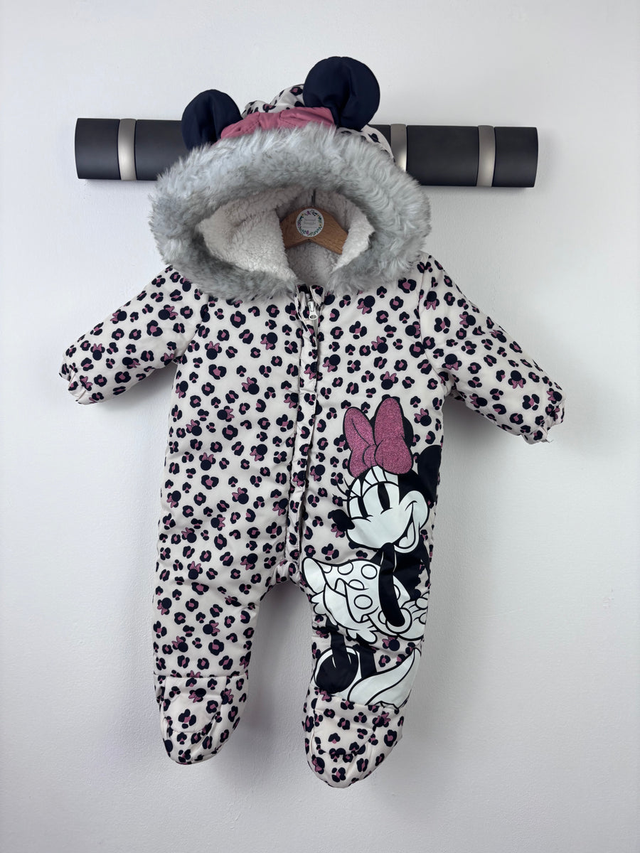 F&F Disney Minnie Mouse Snowsuit Up To 3 Months-Snow Suits-Second Snuggle Preloved