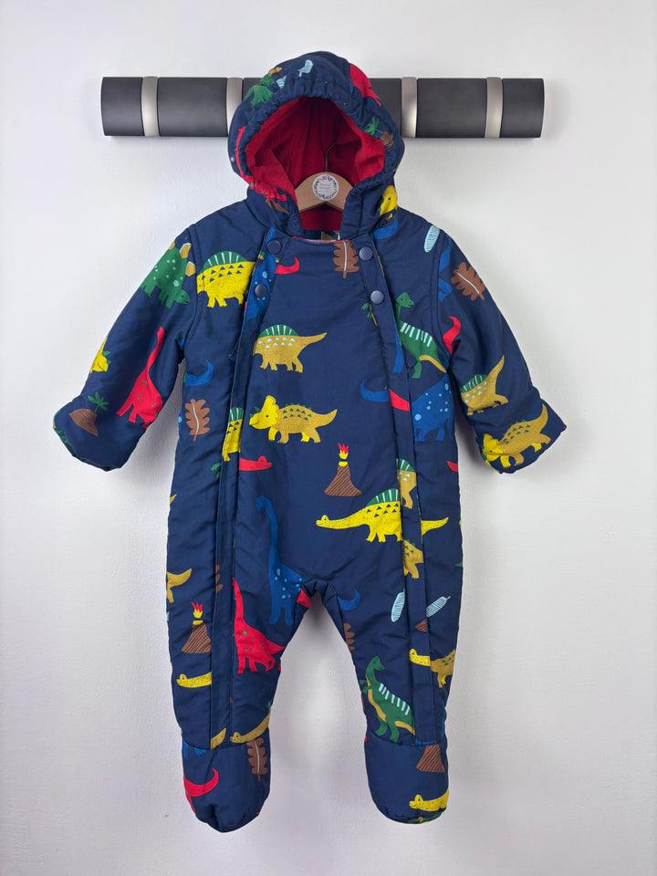 M&S Dinosaur Snowsuit 9-12 Months-Pramsuits-Second Snuggle Preloved