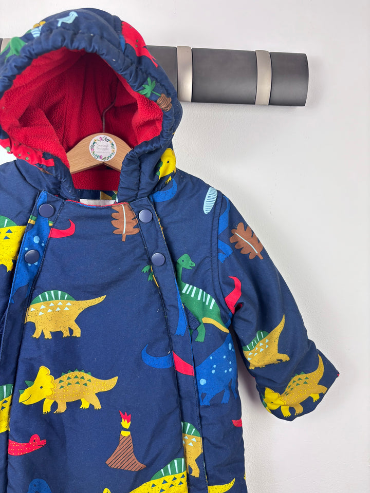 M&S Dinosaur Snowsuit 9-12 Months-Pramsuits-Second Snuggle Preloved