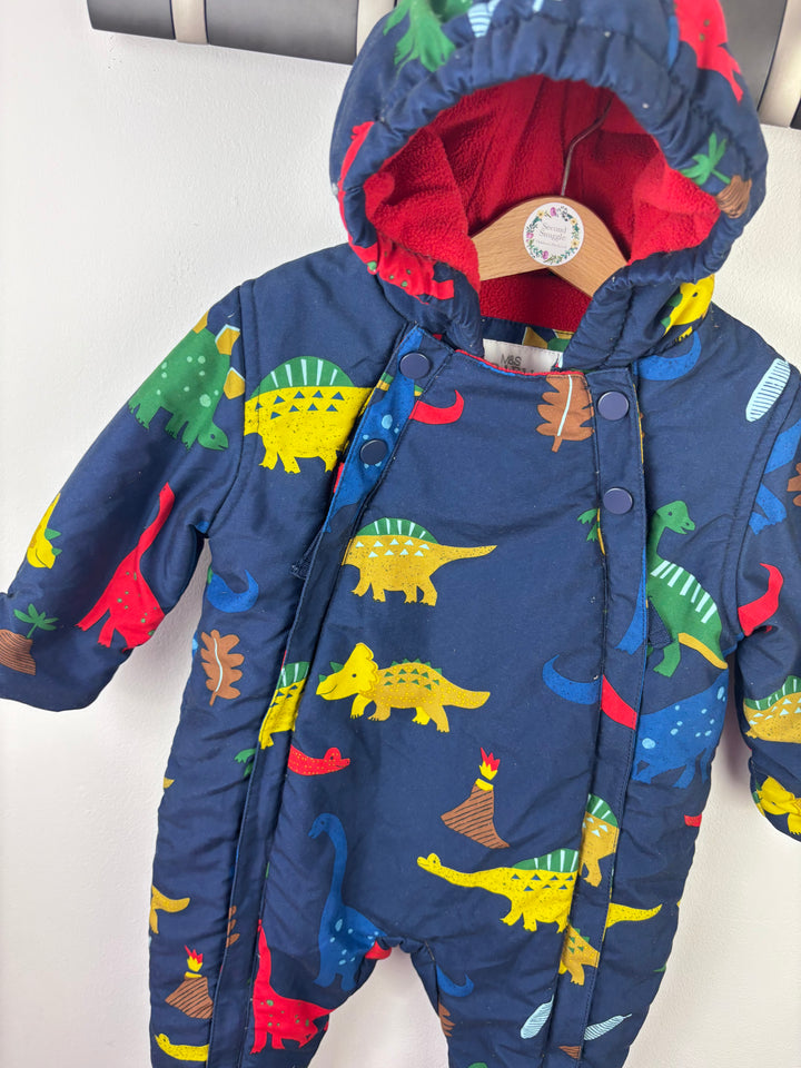 M&S Dinosaur Snowsuit 9-12 Months-Pramsuits-Second Snuggle Preloved