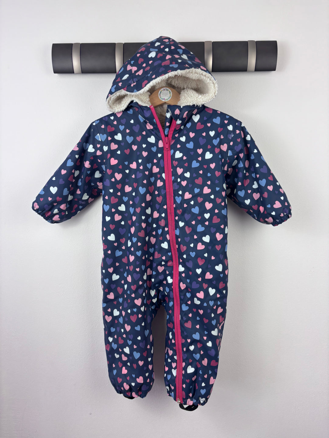 Hatley Heart Print Snowsuit 12-18 Months-Snow Suits-Second Snuggle Preloved