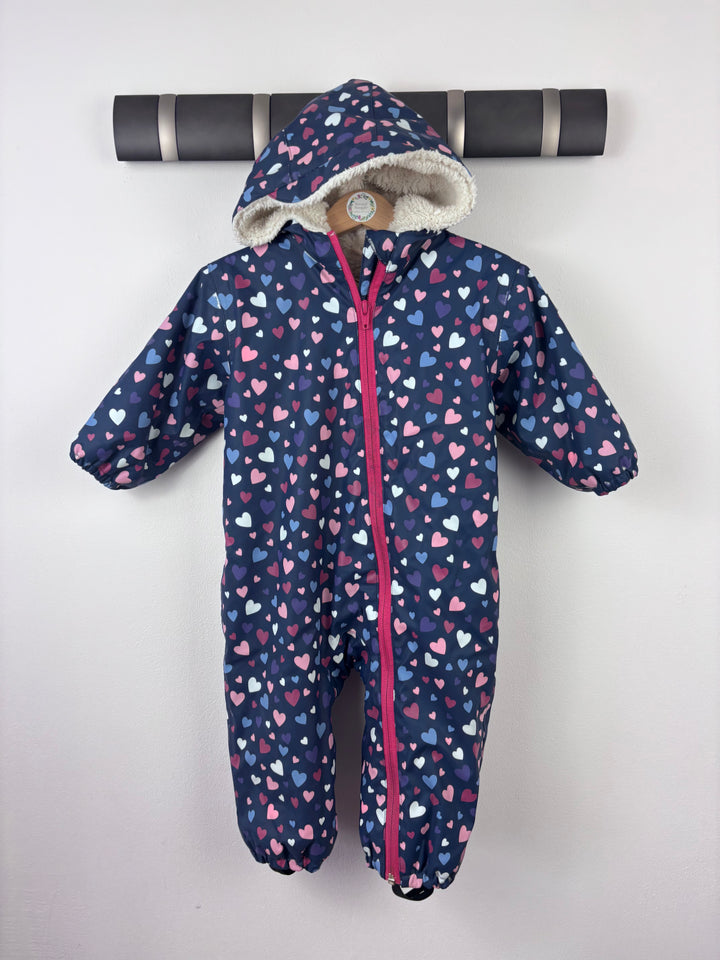 Hatley Heart Print Snowsuit 12-18 Months-Snow Suits-Second Snuggle Preloved
