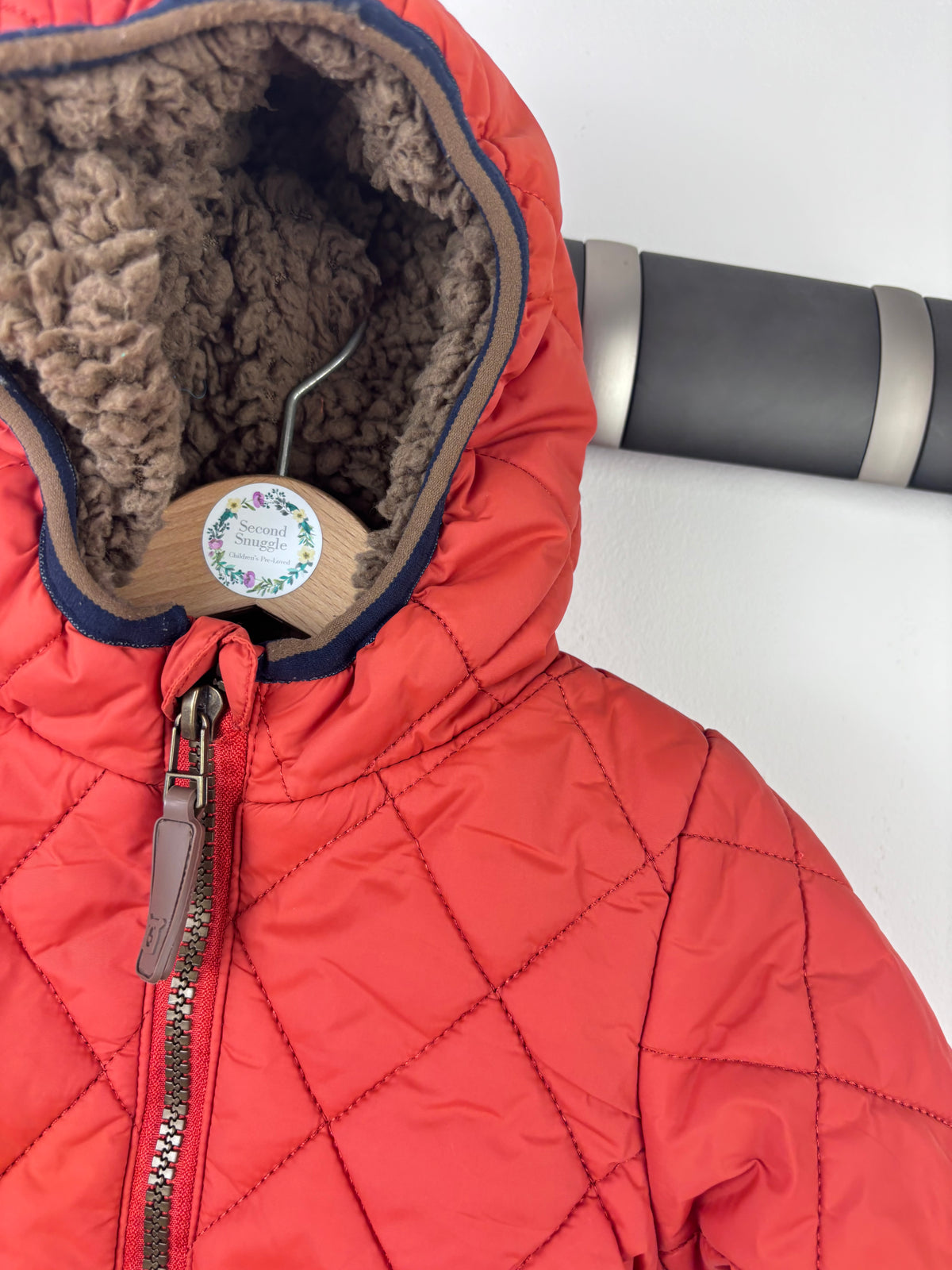 M&S Orange Quilted Jacket 6-9 Months-Coats-Second Snuggle Preloved