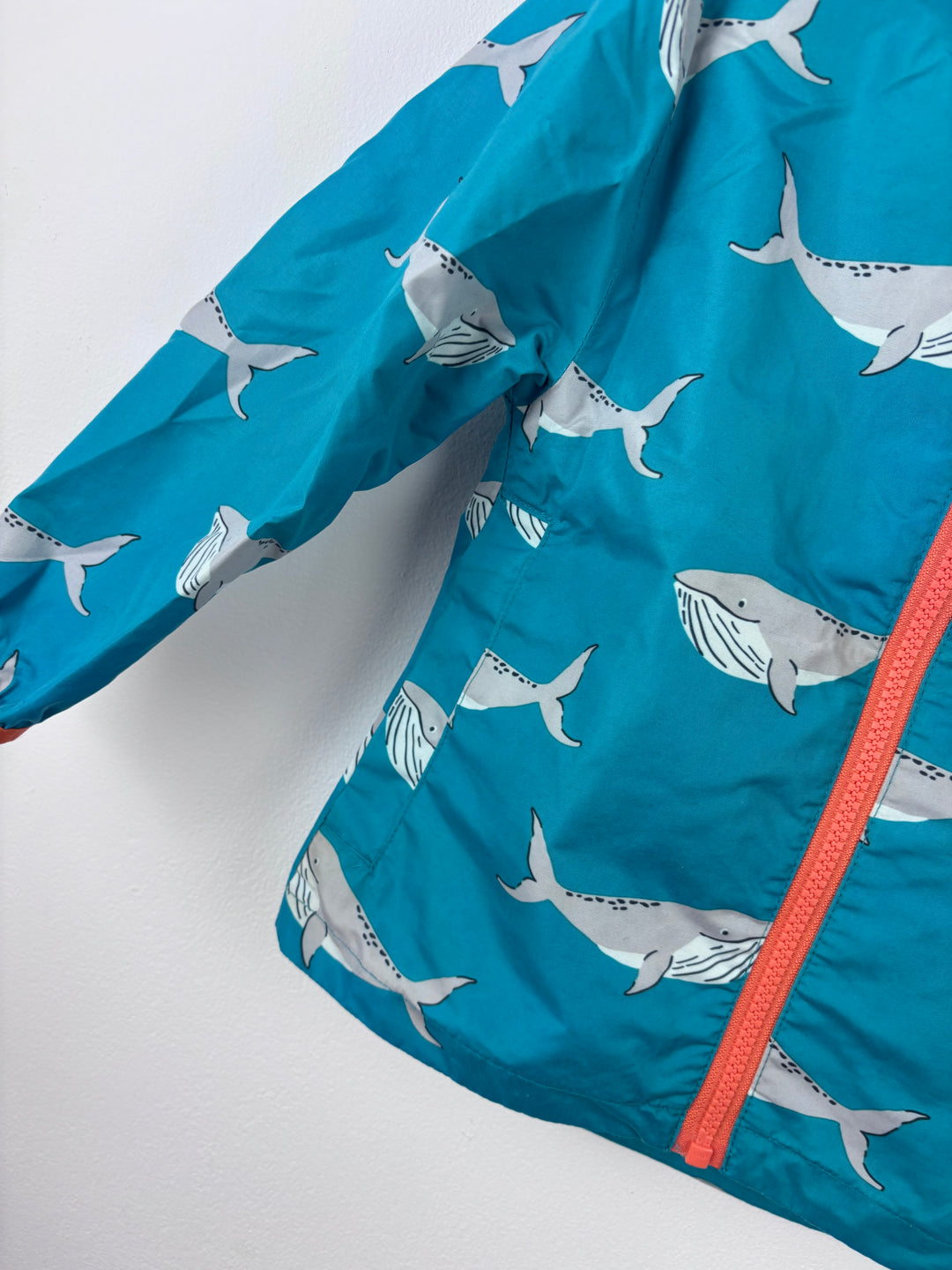Frugi Blue Whale Raincoat 2-3 Years-Coats-Second Snuggle Preloved