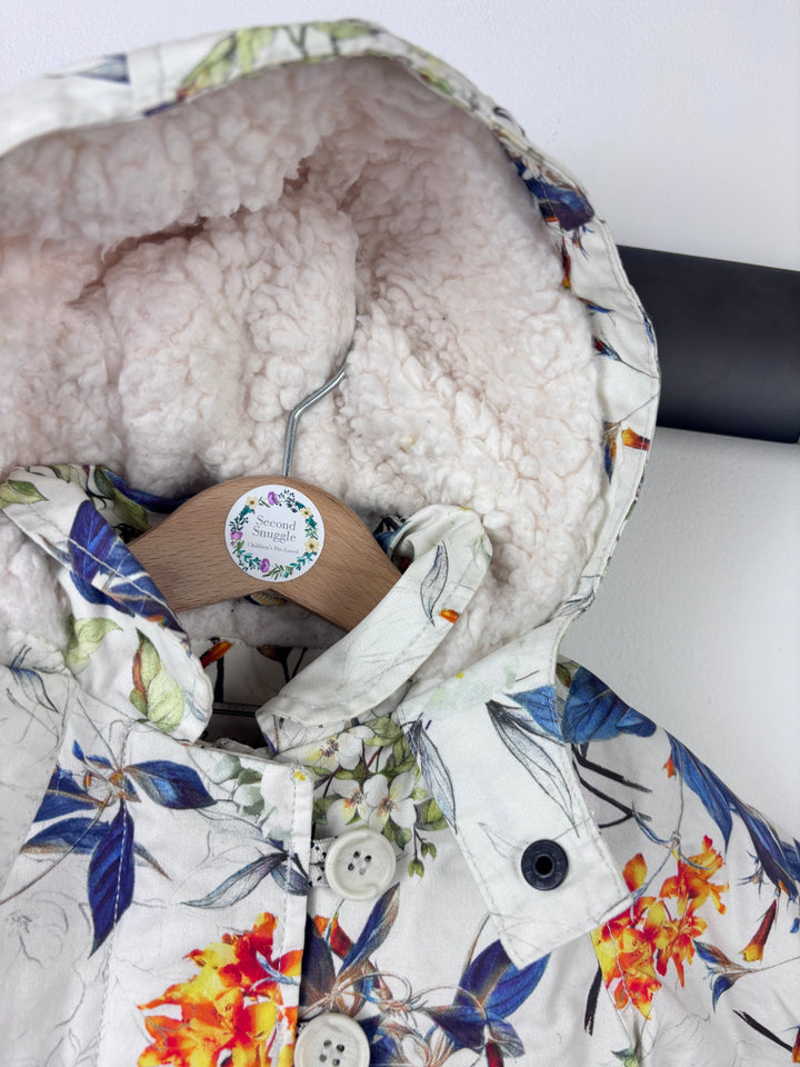 Next Floral Padded Coat 6-9 Months