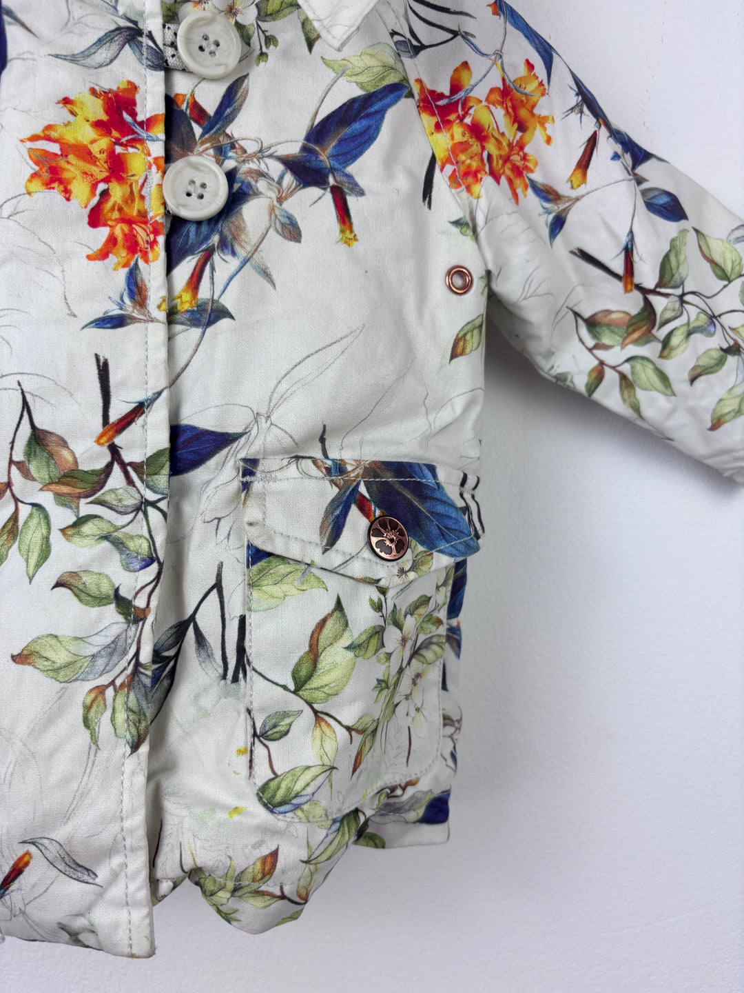 Next Floral Padded Coat 6-9 Months