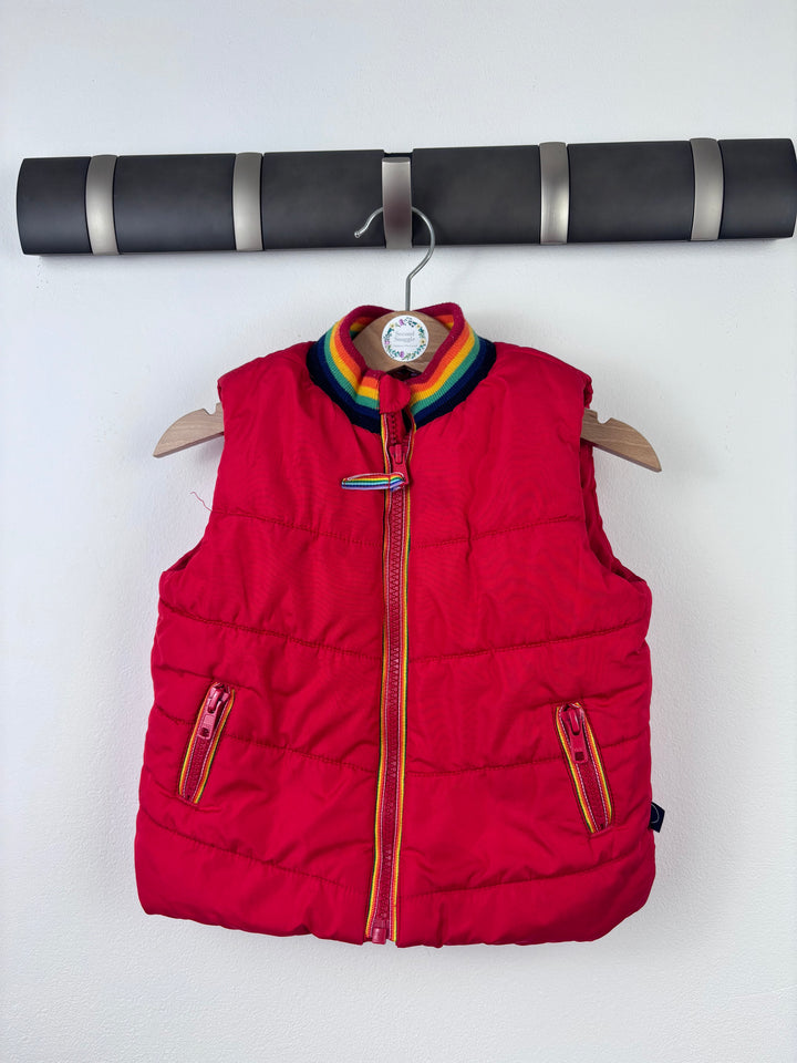 Little Bird Red Padded Gilet 12-18 Months