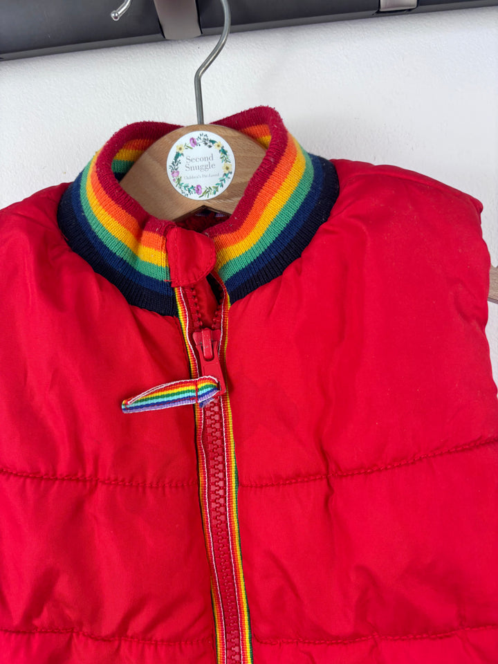 Little Bird Red Padded Gilet 12-18 Months