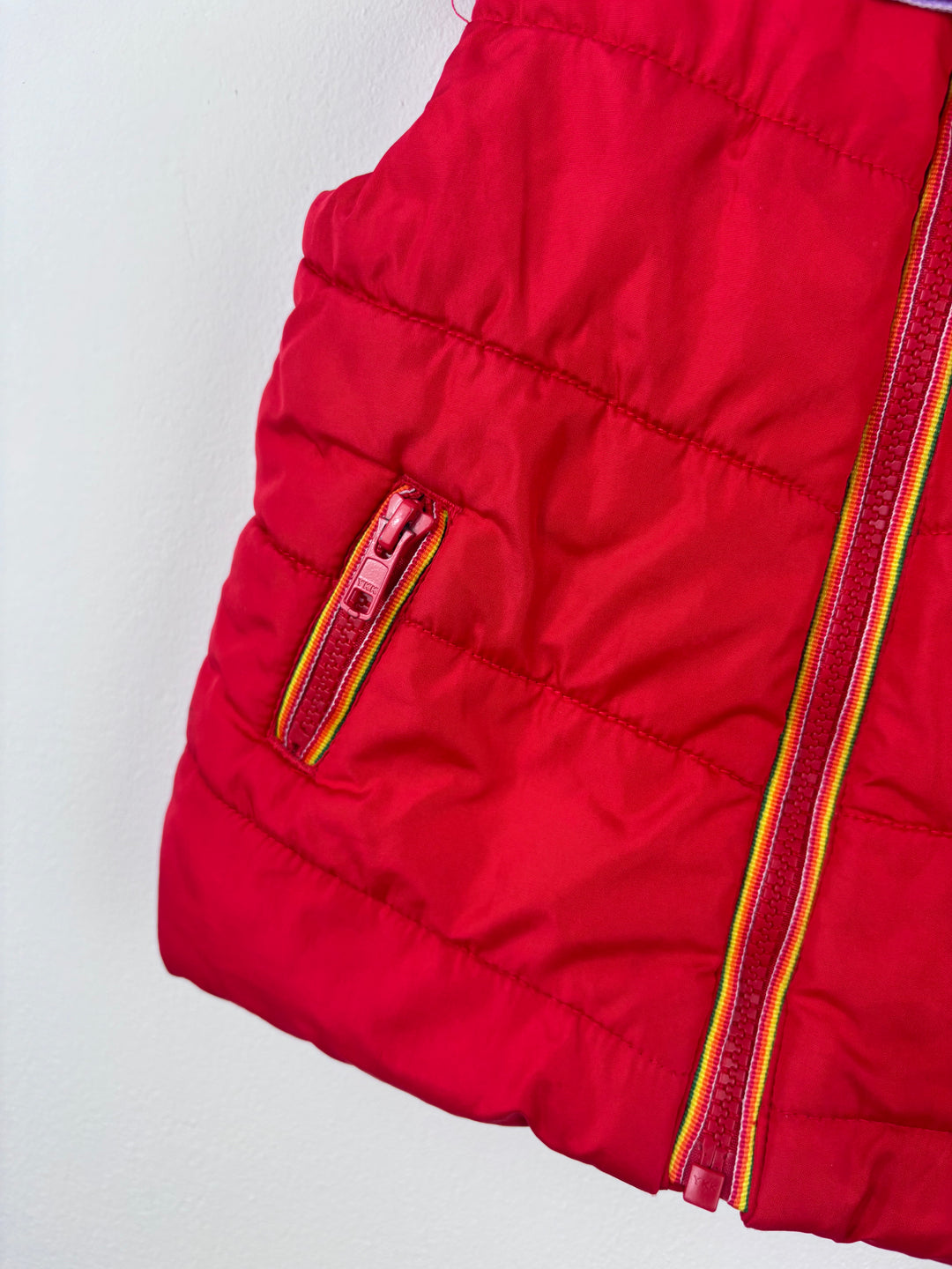Little Bird Red Padded Gilet 12-18 Months