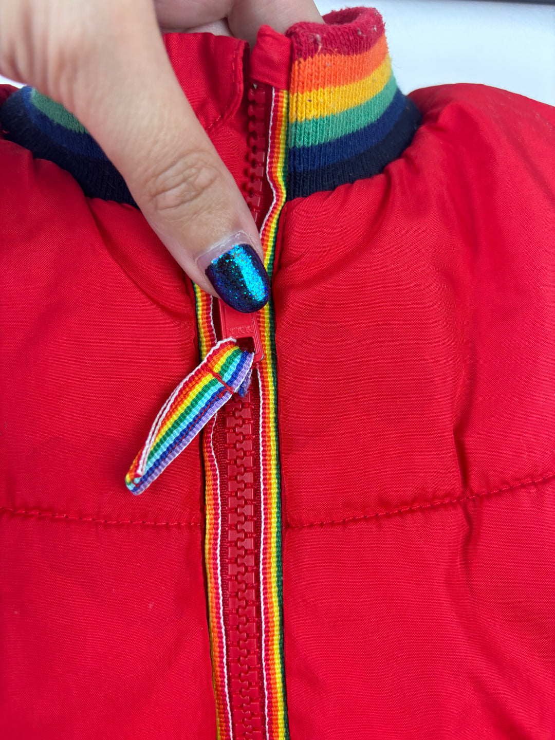 Little Bird Red Padded Gilet 12-18 Months