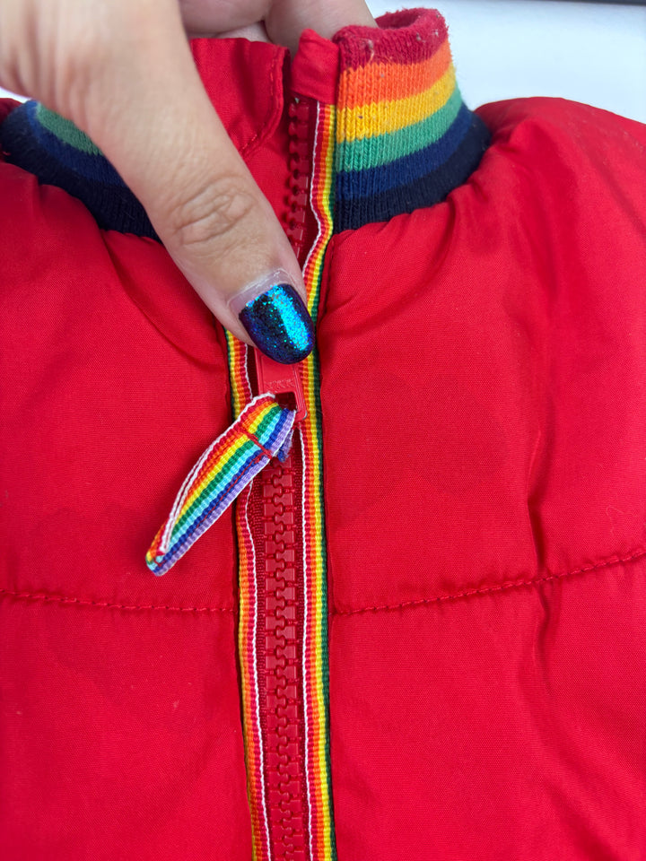 Little Bird Red Padded Gilet 12-18 Months