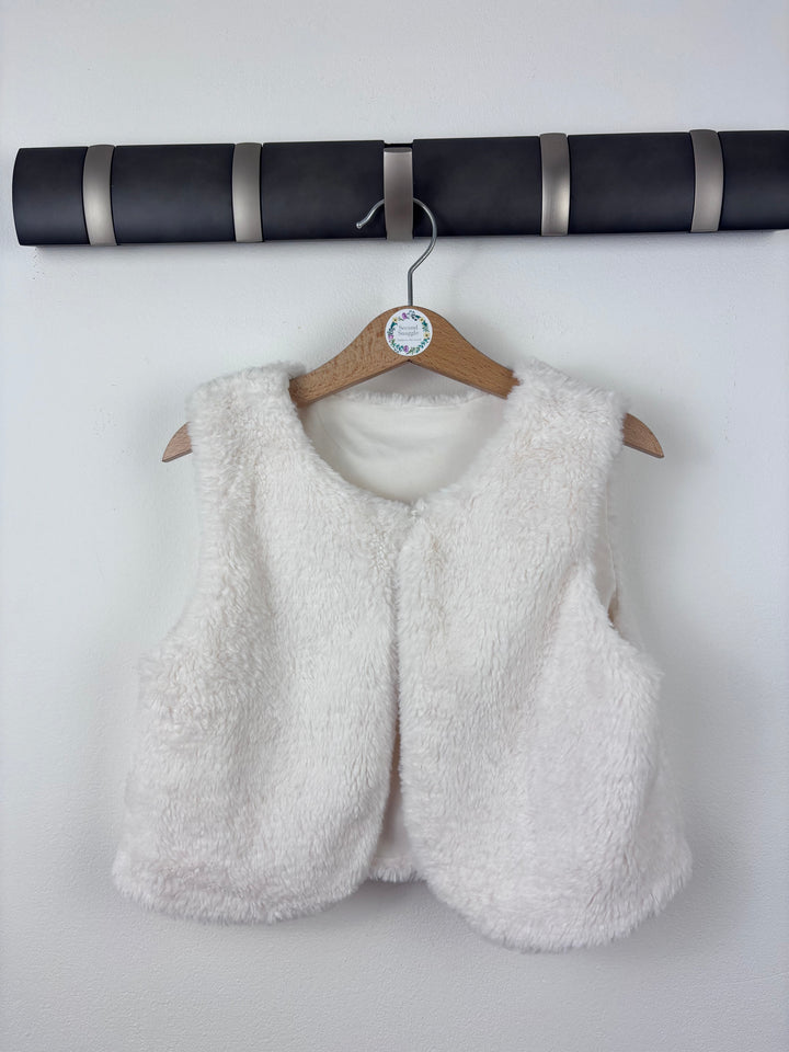 Nutmeg Faux Fur Gilet 6-7 Years-Gilets-Second Snuggle Preloved