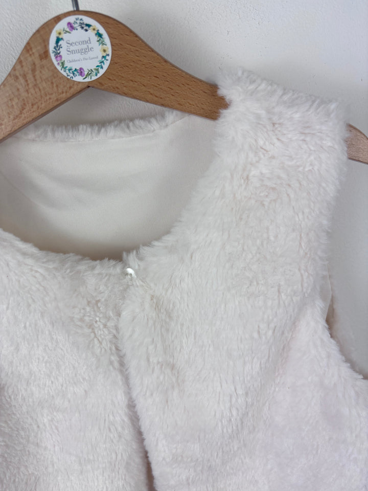 Nutmeg Faux Fur Gilet 6-7 Years-Gilets-Second Snuggle Preloved
