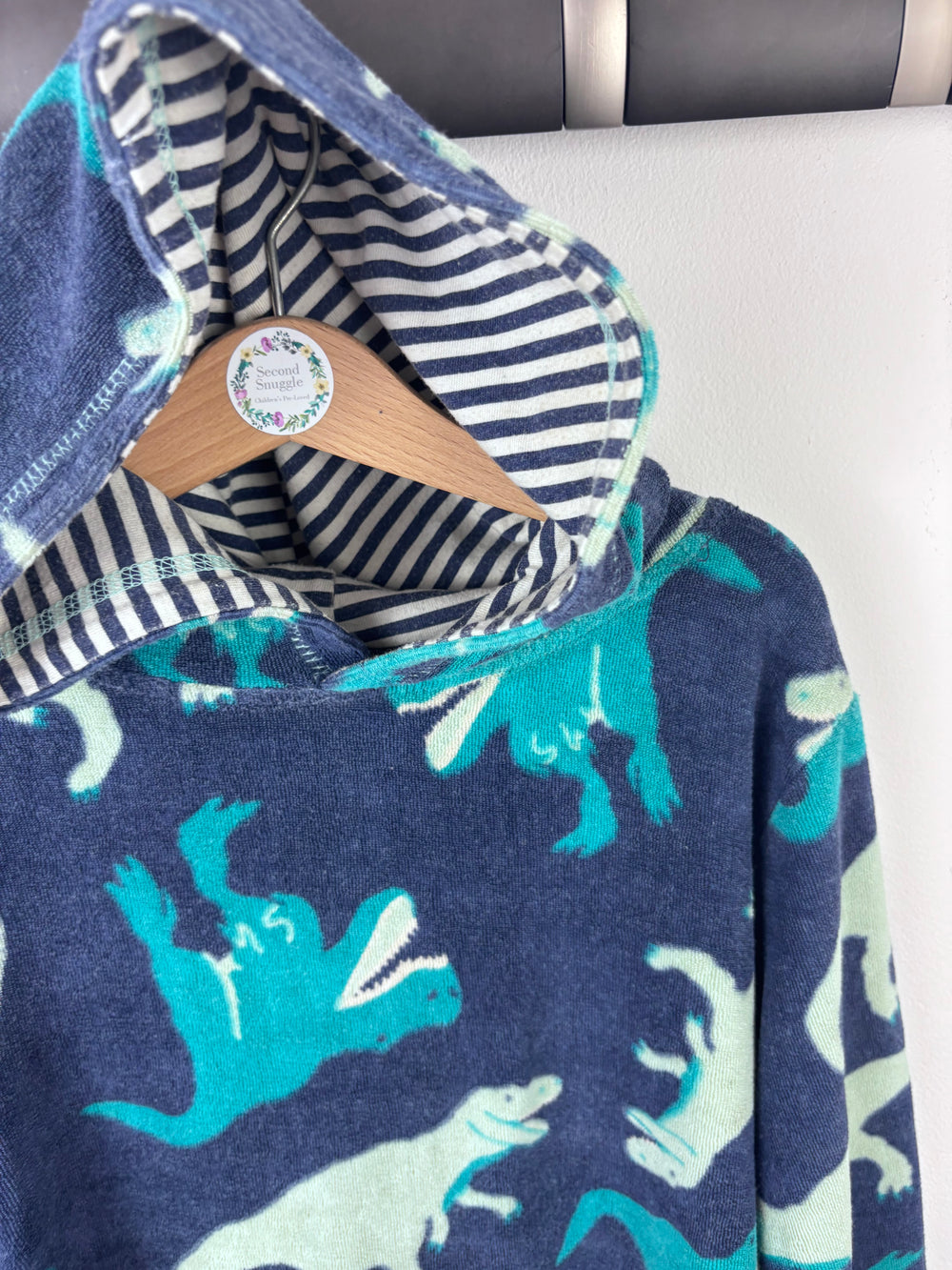 John Lewis Dinosaur Hooded Towelling Dress 9 Years-Swimming-Second Snuggle Preloved
