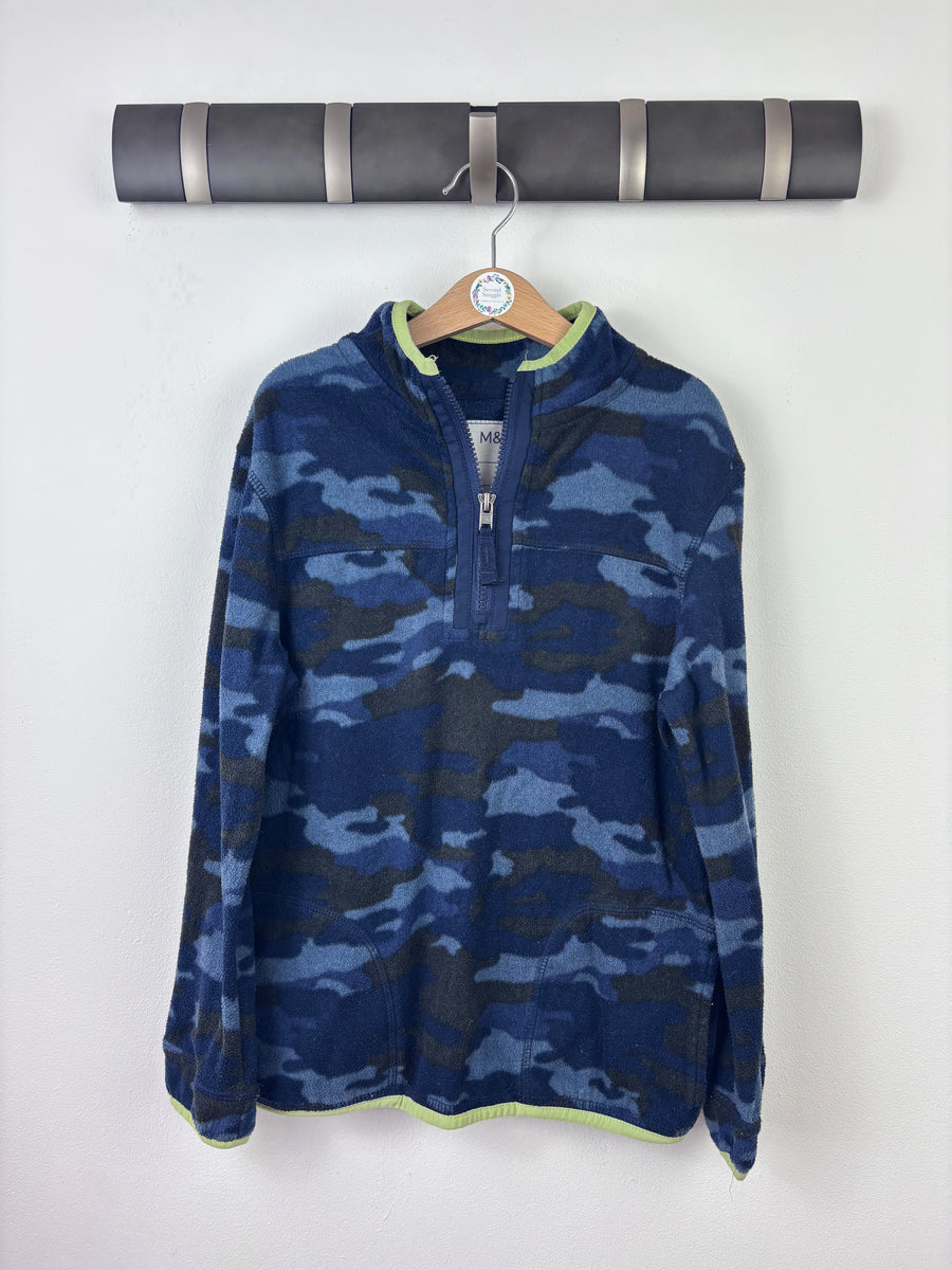 M&S Blue Camo Fleece 9-10 Years-Fleeces-Second Snuggle Preloved