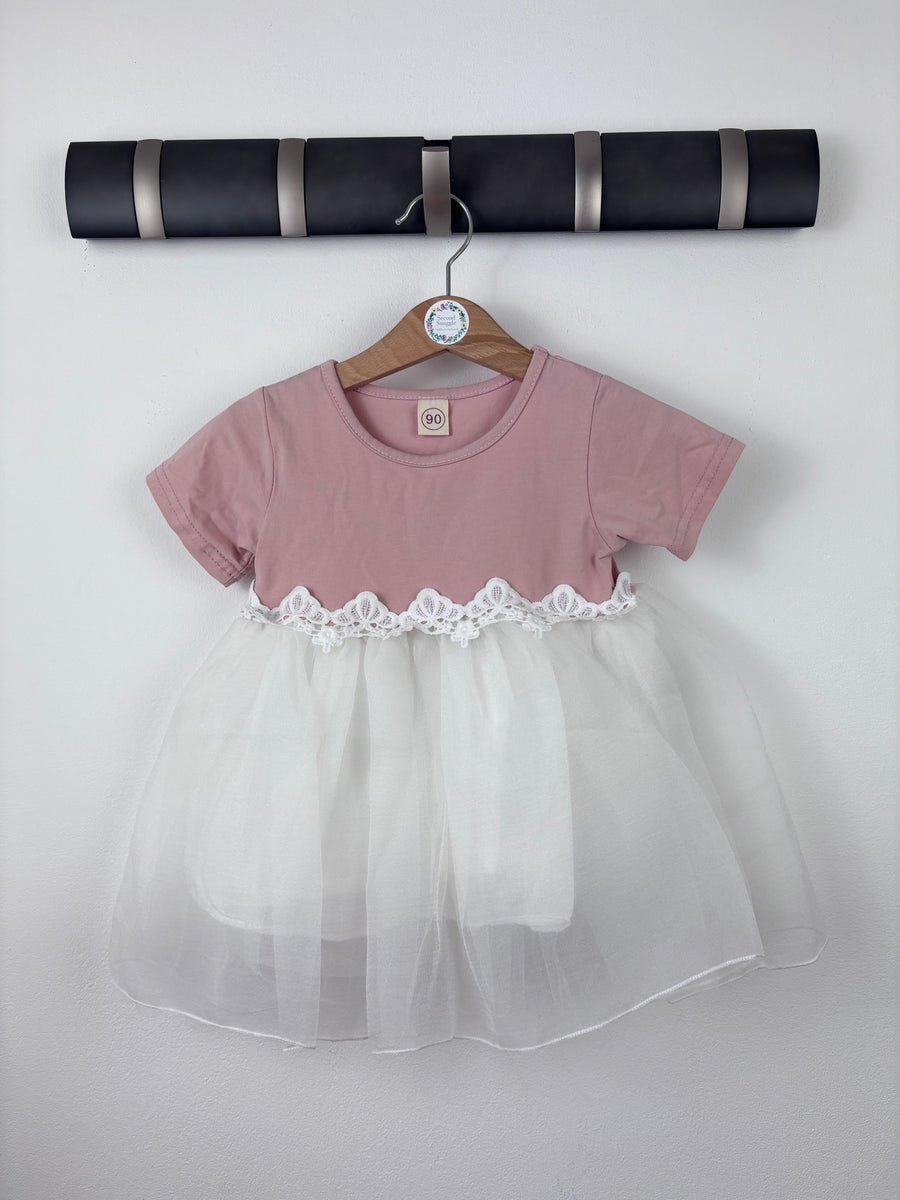 Pink and White Tutu Party Dress 18-24 Months-Dresses-Second Snuggle Preloved