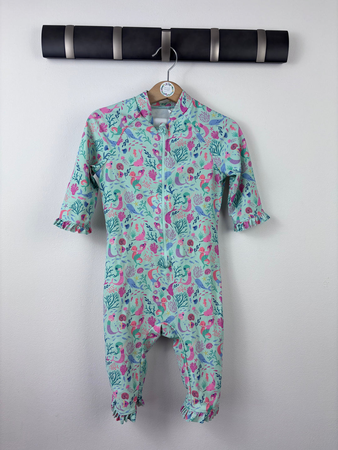 Mothercare Mermaid Print Sun Safe Swimsuit 4-5 Years-Swimming-Second Snuggle Preloved
