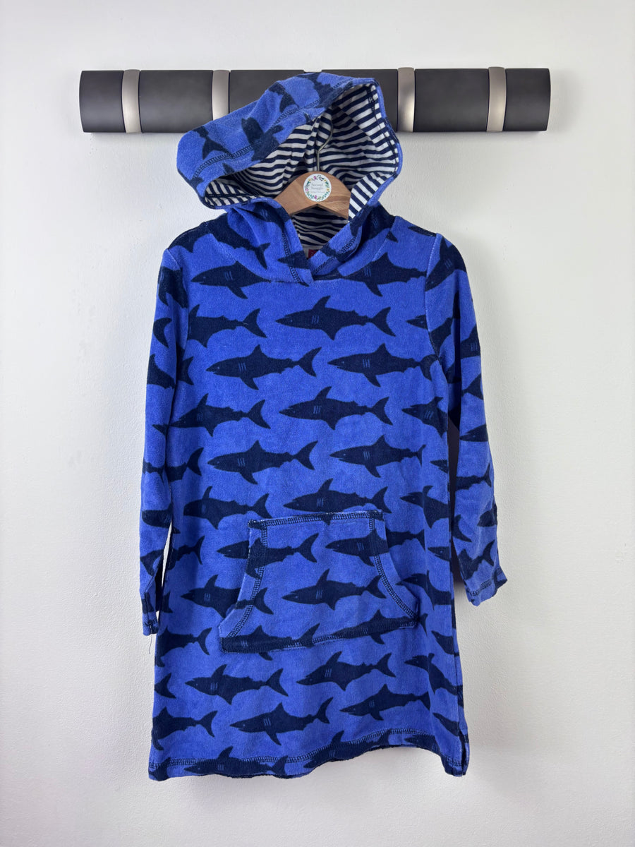 John Lewis Shark Print Hooded Towel Dress 7 Years-Swimming-Second Snuggle Preloved