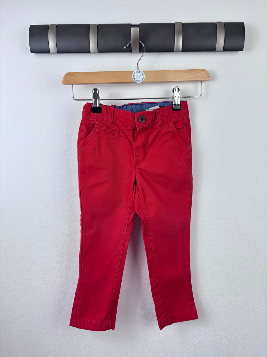 H&M Red Chino Trousers 18-24 Months-Trousers-Second Snuggle Preloved