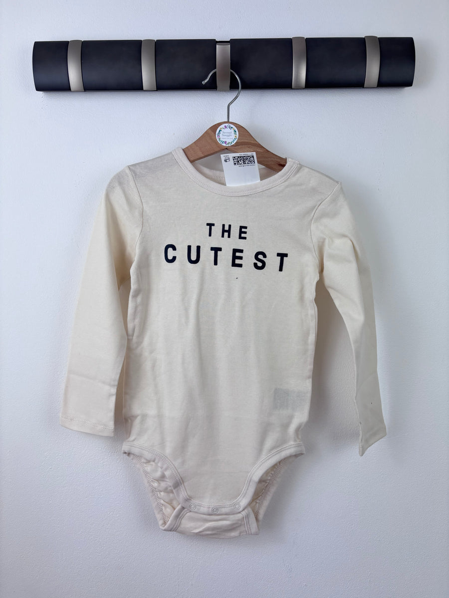 H&M Cream Bodysuit 3-4 Years-Vests-Second Snuggle Preloved