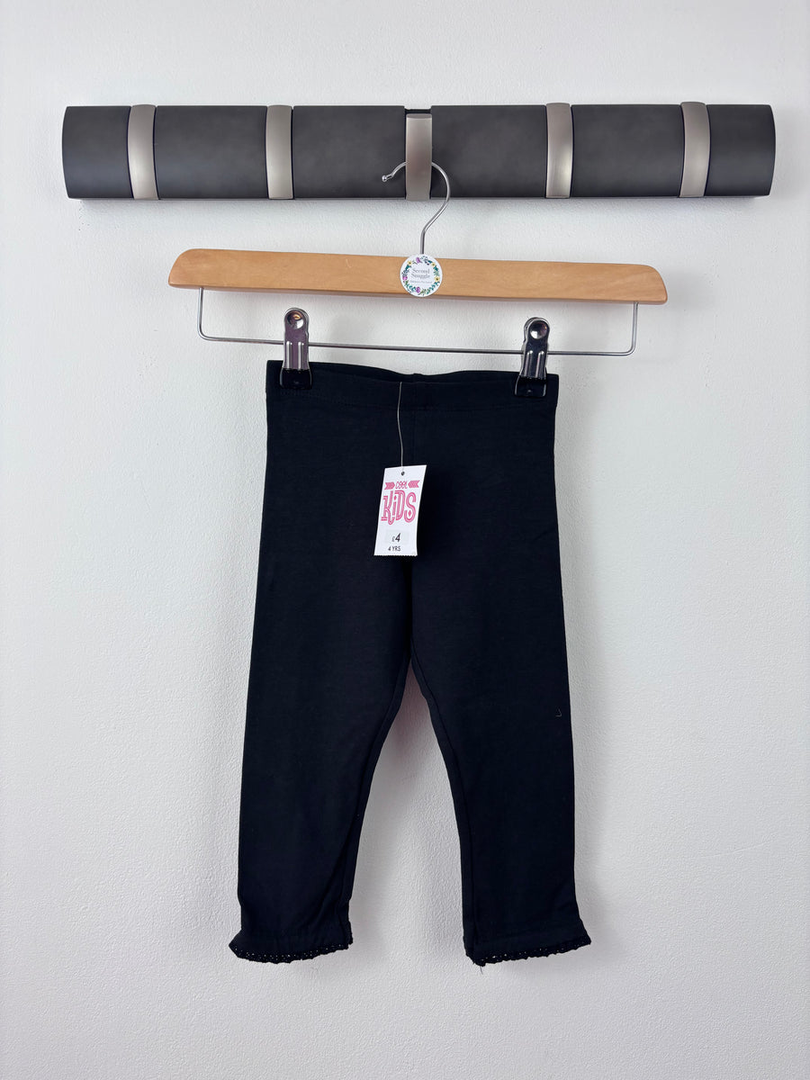 Matalan Black Leggings 4 Years-Leggings-Second Snuggle Preloved