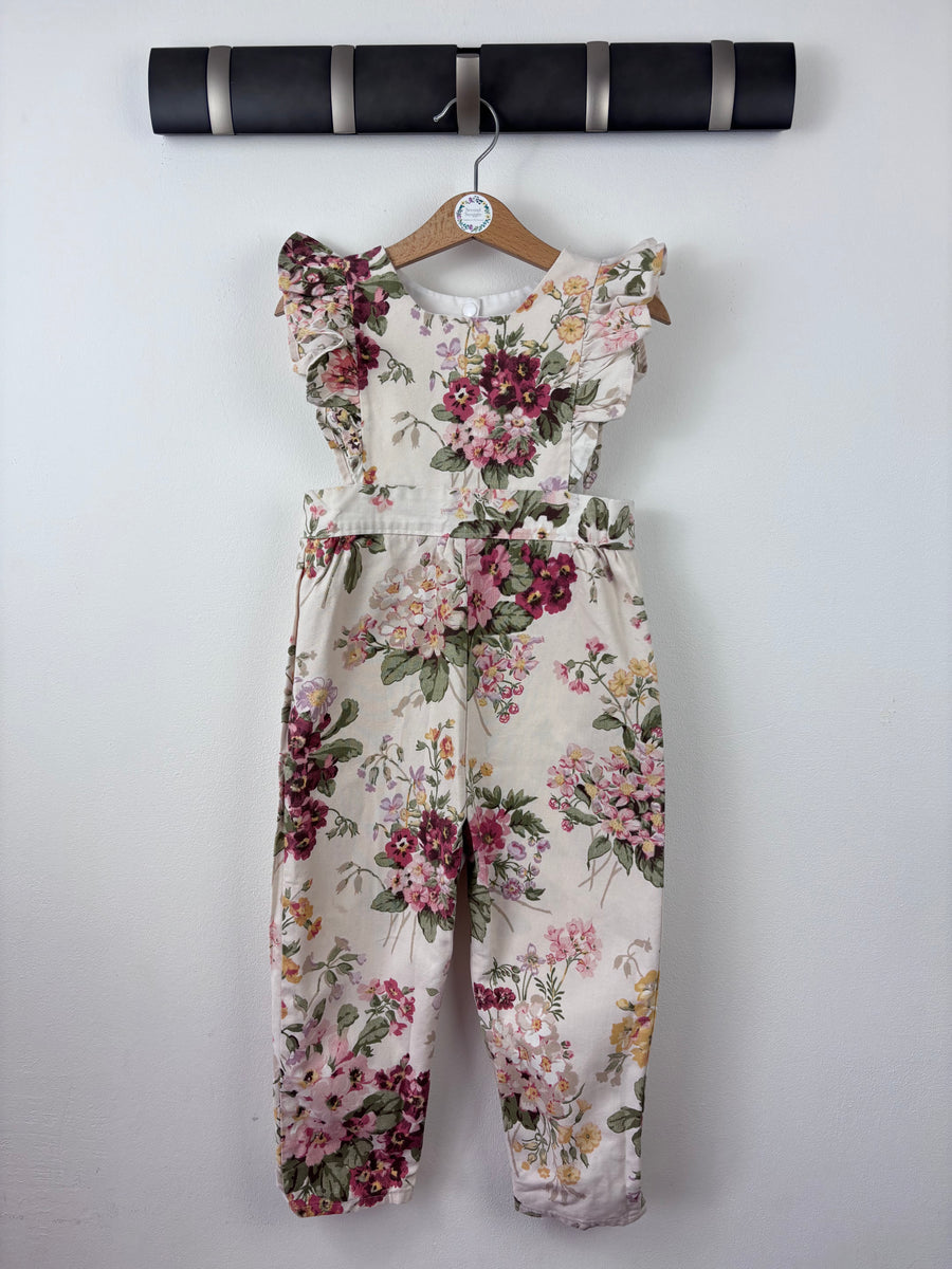 Handmade Floral Jumpsuit 3-4 Years-Rompers-Second Snuggle Preloved