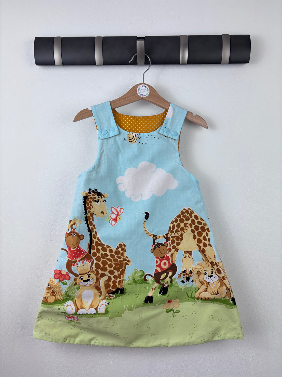 Handmade Animal Print Dress 3-4 Years-Dresses-Second Snuggle Preloved