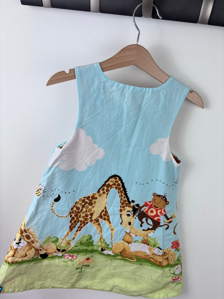 Handmade Animal Print Dress 3-4 Years-Dresses-Second Snuggle Preloved