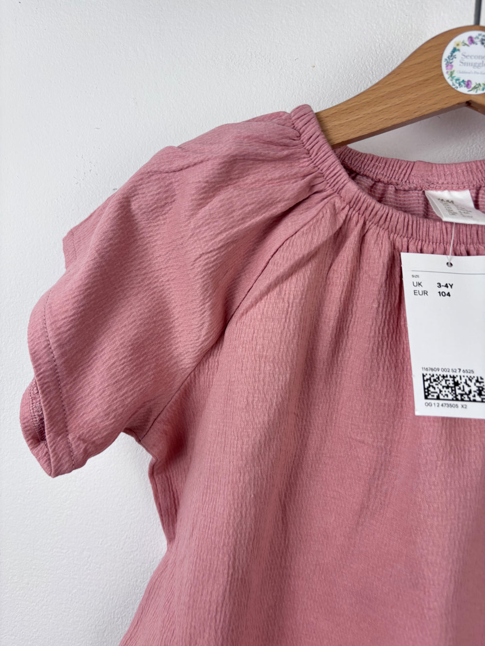 H&M Pink Romper and Headband 3-4 Years-Rompers-Second Snuggle Preloved