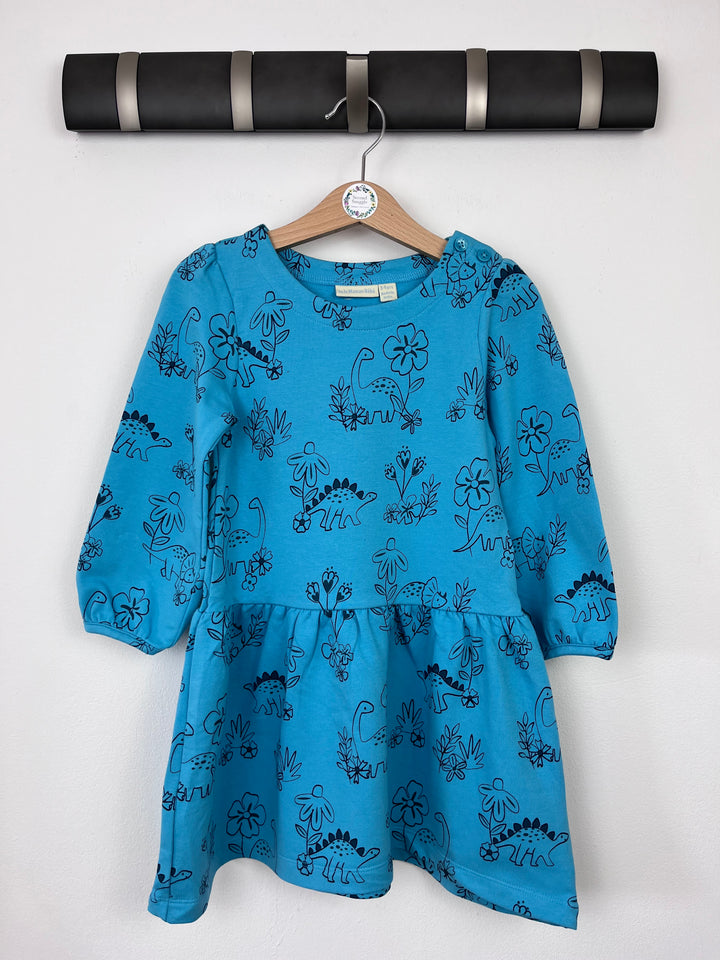 JoJo Maman Bebe Dinosaur Dress 12-18 Months-Dresses-Second Snuggle Preloved