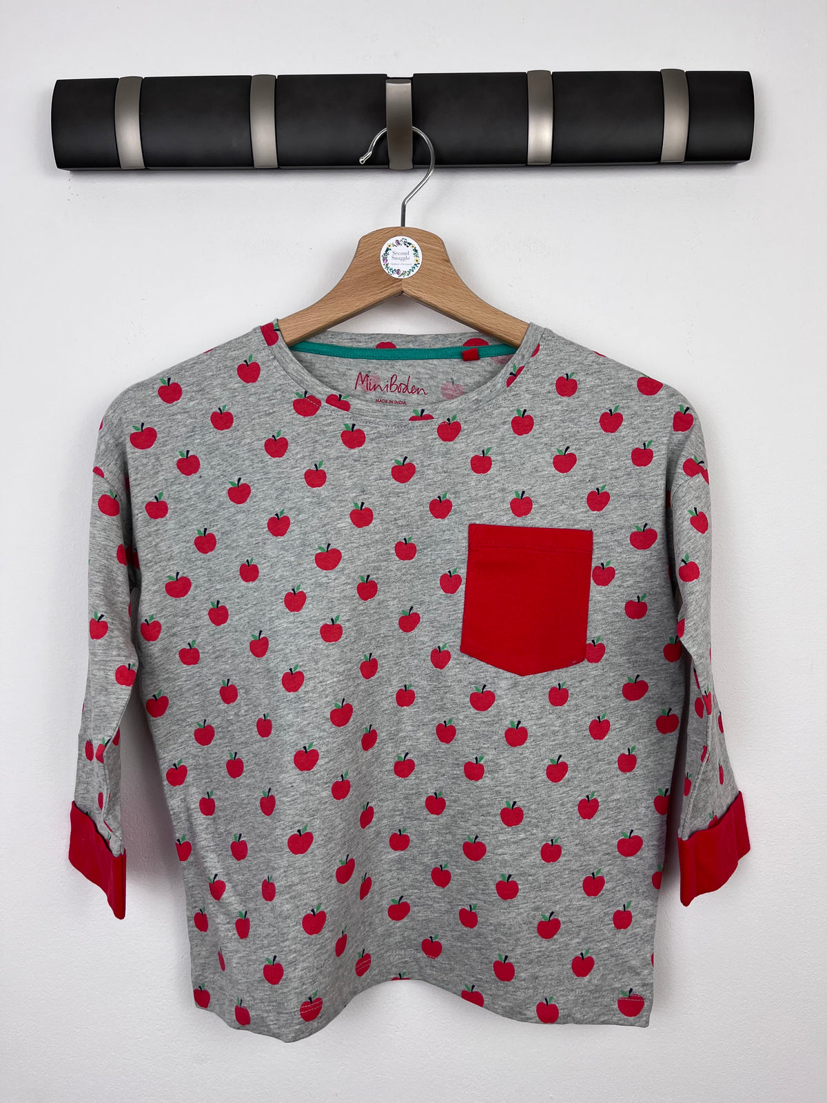 Mini Boden Long Sleeve Apples Top 9-10 Years-Tops-Second Snuggle Preloved