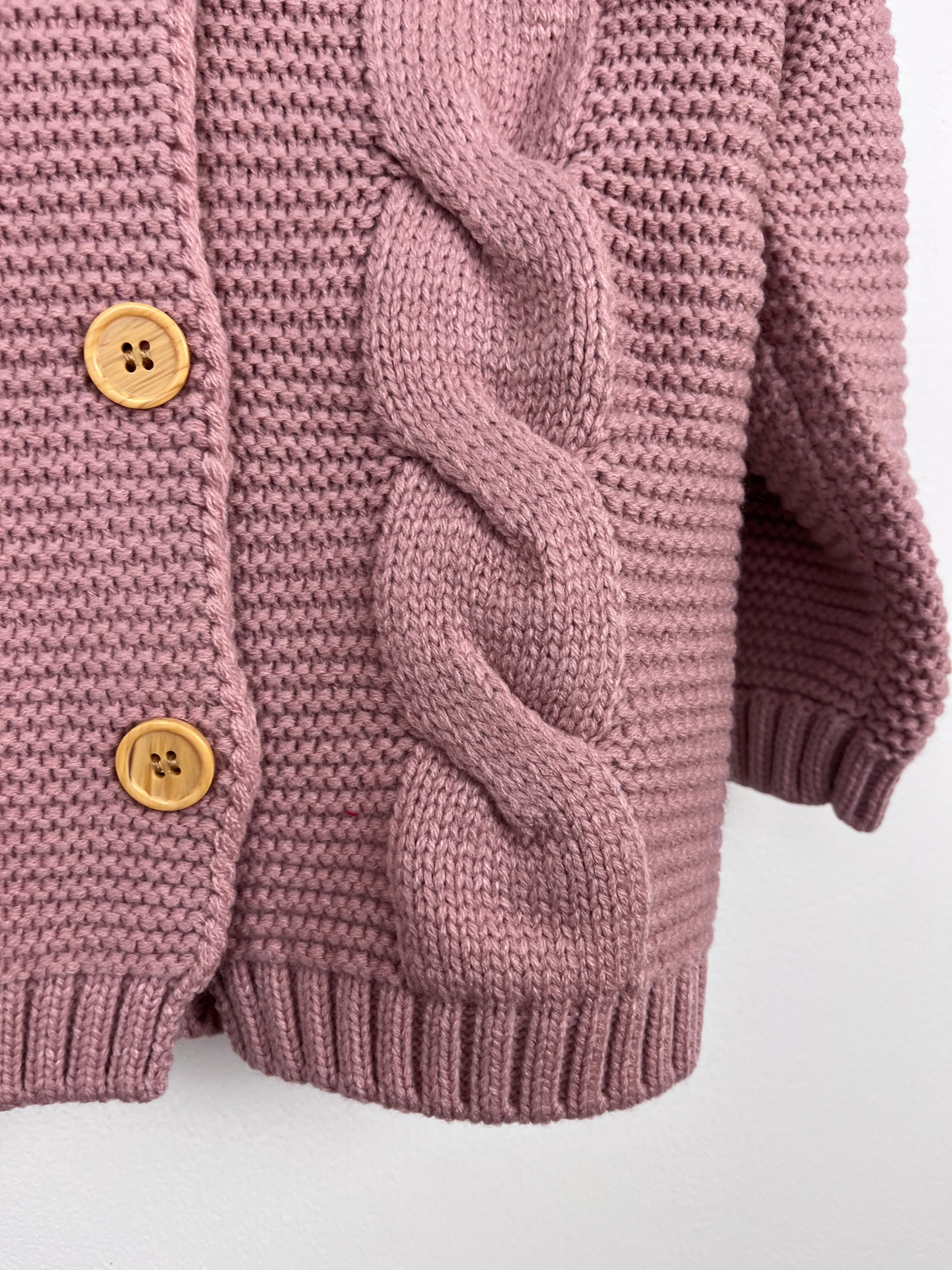 Beacon London Knitted Jacket - Pink-Jackets-Second Snuggle Preloved