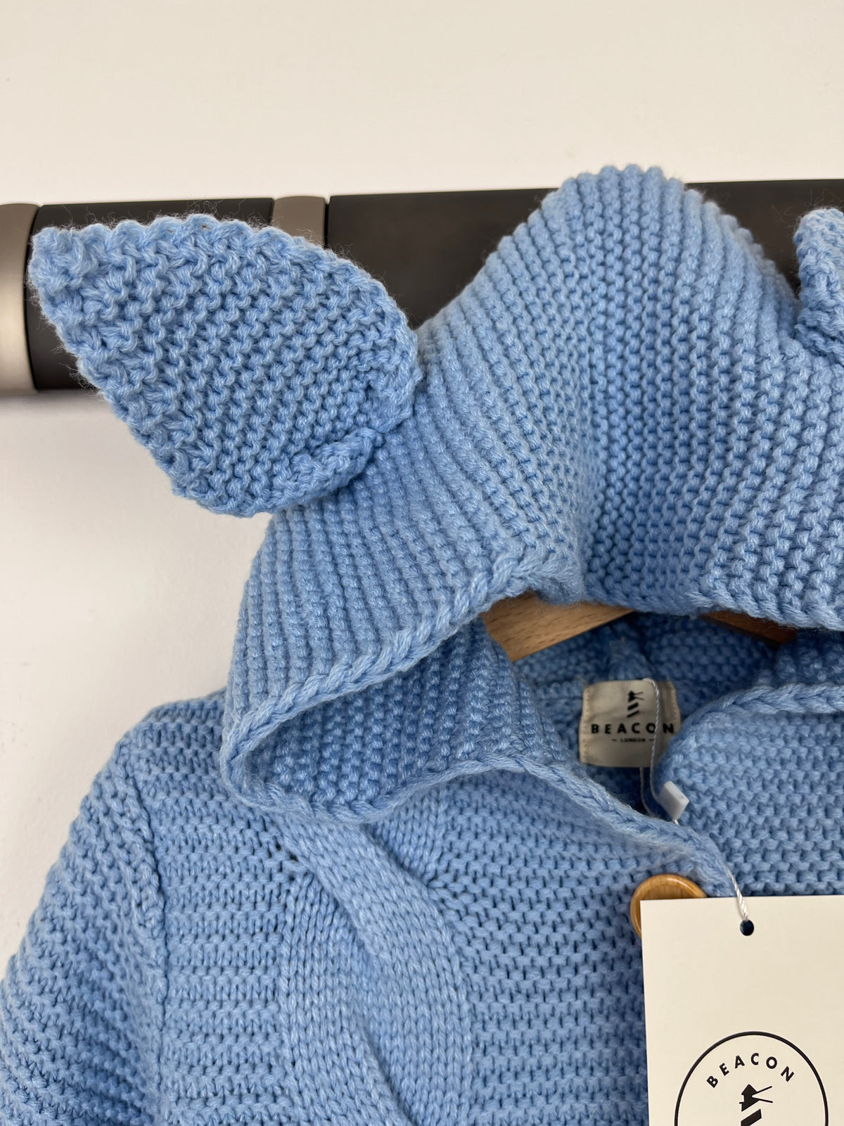 Beacon London Blue Cable Knit Hooded Jacket with Ears-Jackets-Second Snuggle Preloved