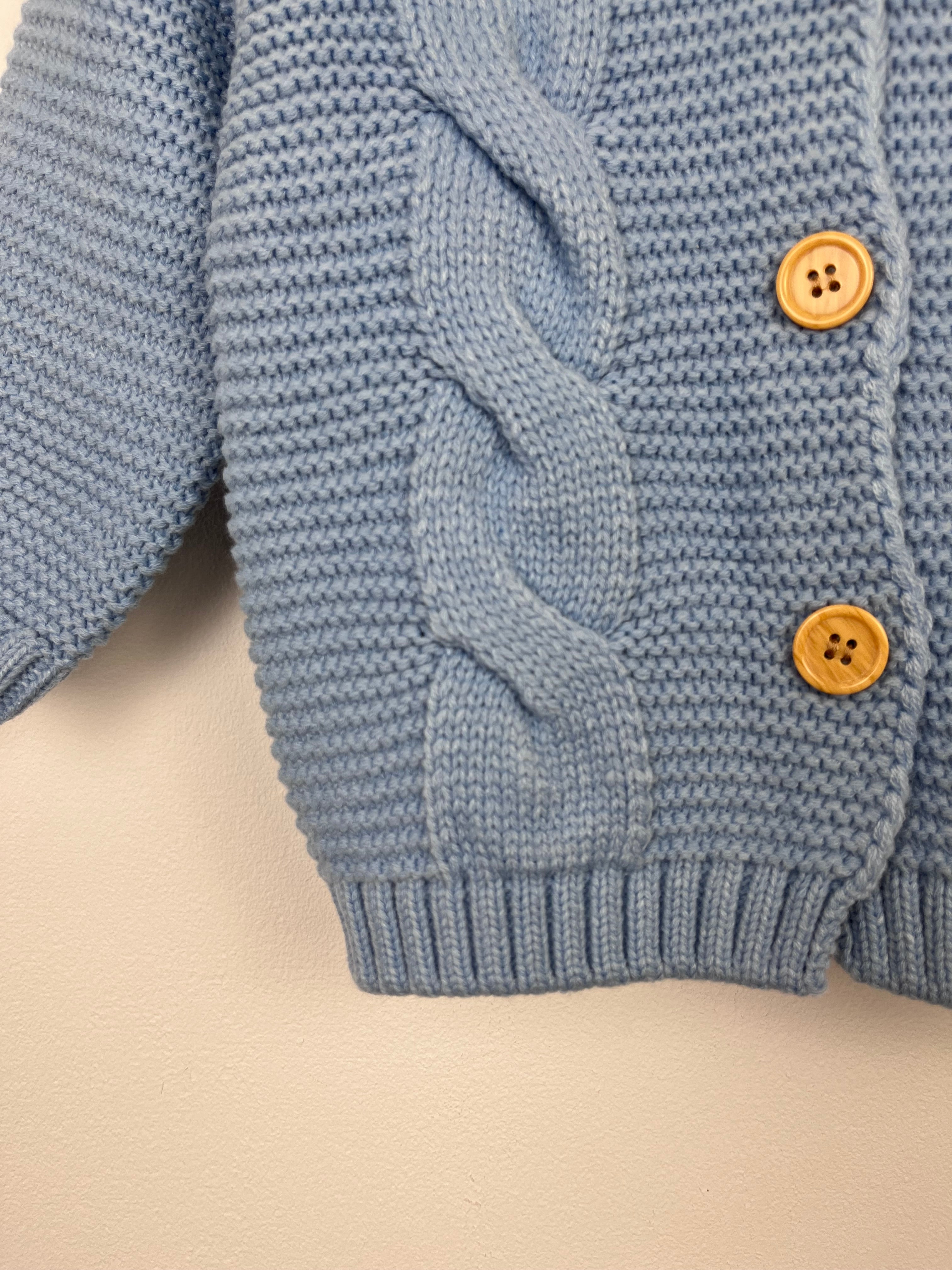 Beacon London Knitted Jacket - Blue-Jackets-Second Snuggle Preloved