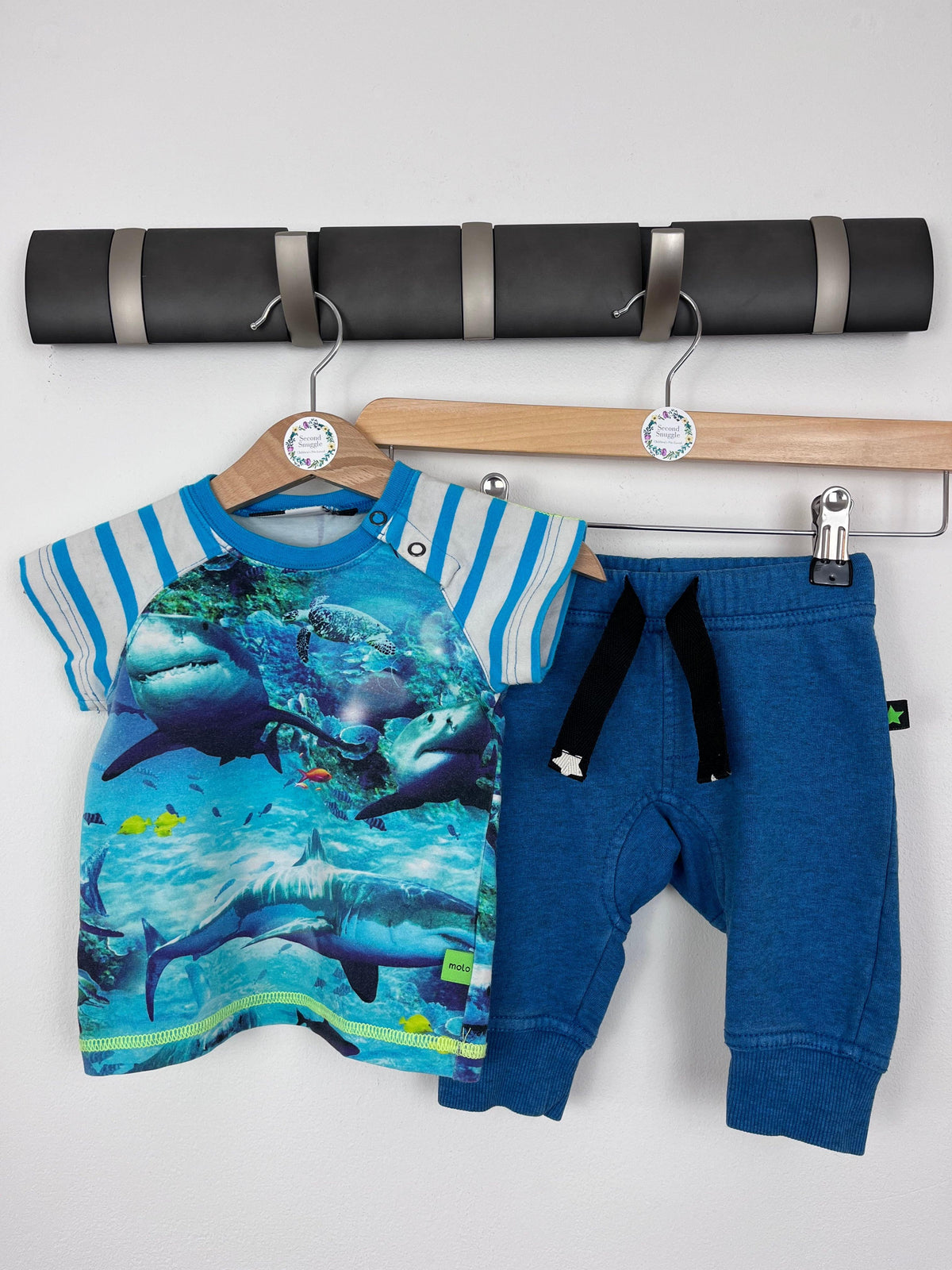 Molo Shark Outfit 3-6 Months-Sets-Second Snuggle Preloved