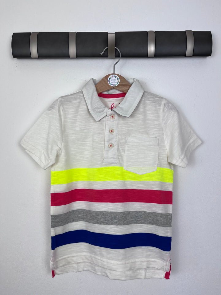 Boden Polo Top with Bright Stripes 6-7 Years-Tops-Second Snuggle Preloved