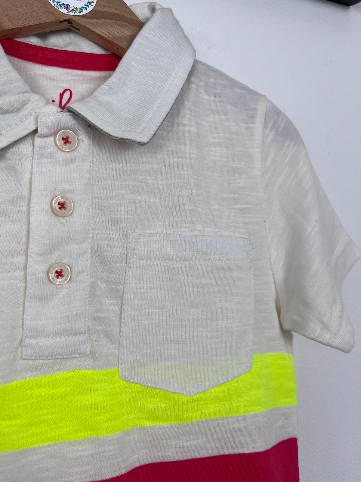 Boden Polo Top with Bright Stripes 6-7 Years-Tops-Second Snuggle Preloved