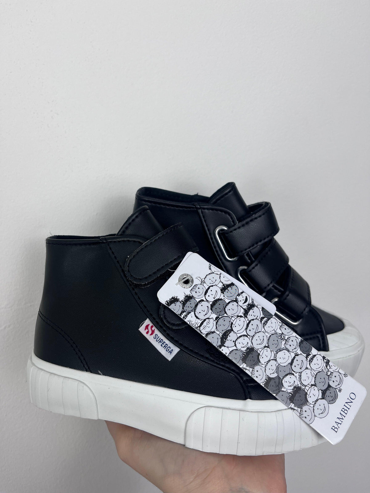 Superga Black Boot Trainers UK 11-Shoes-Second Snuggle Preloved