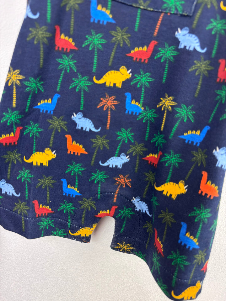 JoJo Maman Bebe Short Dungaree Romper 0-3 Months-Rompers-Second Snuggle Preloved