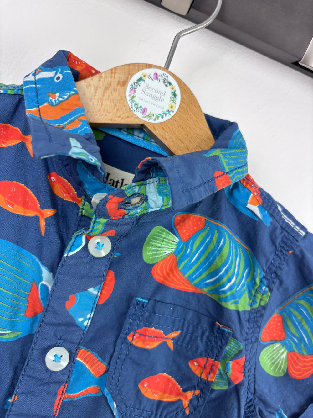 Hatley Fish Romper 6-9 Months-Rompers-Second Snuggle Preloved