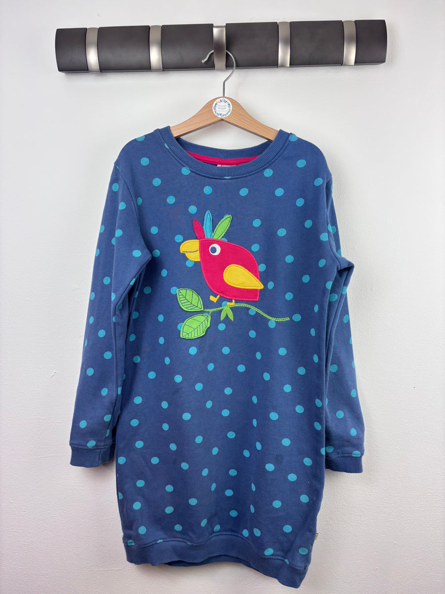 Frugi Toucan Sweatshirt Dress 8-9 Years - PLAY-Dresses-Second Snuggle Preloved