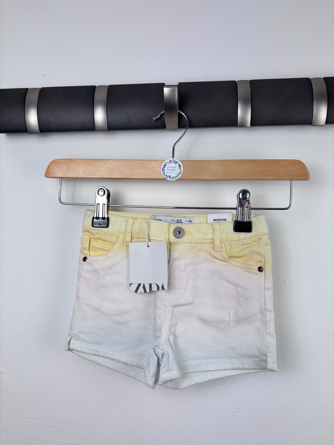 Zara Ombre Denim Shorts 6-9 Months-Shorts-Second Snuggle Preloved