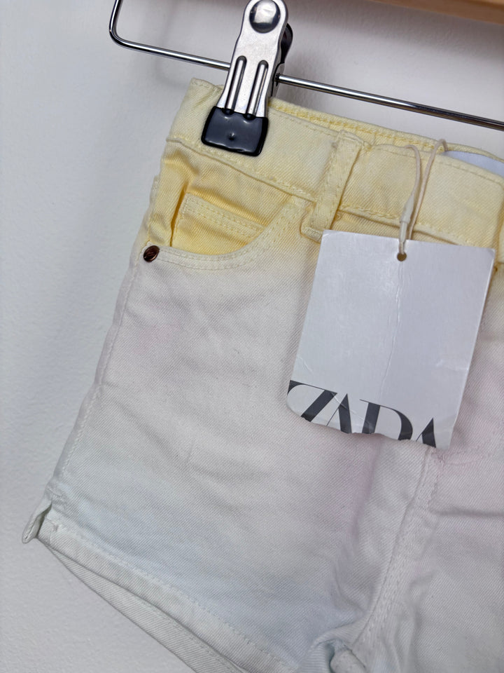 Zara Ombre Denim Shorts 6-9 Months-Shorts-Second Snuggle Preloved
