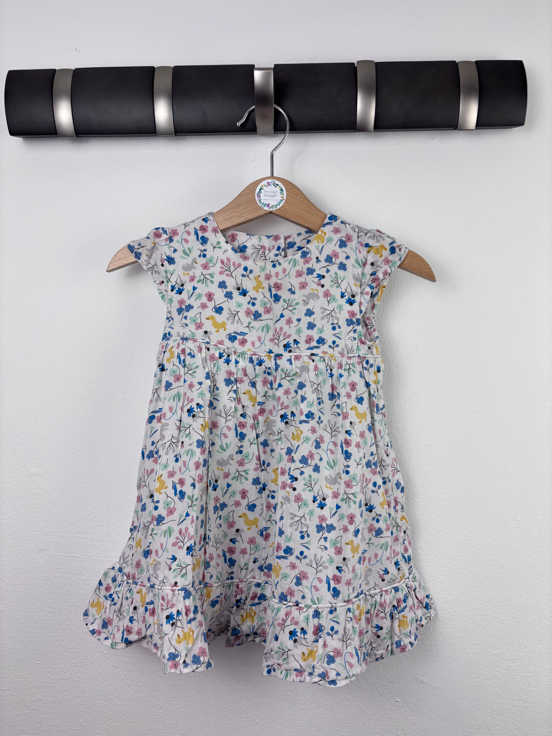 M&S Floral Ruffle Dress 6-9 Months-Dresses-Second Snuggle Preloved