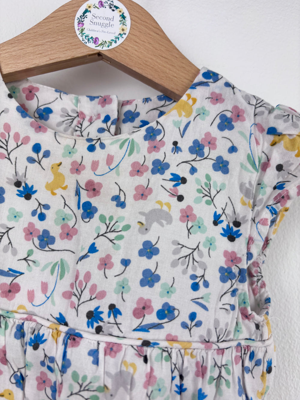 M&S Floral Ruffle Dress 6-9 Months-Dresses-Second Snuggle Preloved