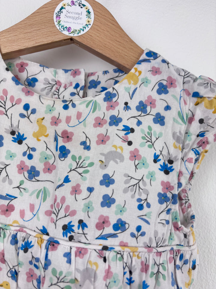 M&S Floral Ruffle Dress 6-9 Months-Dresses-Second Snuggle Preloved