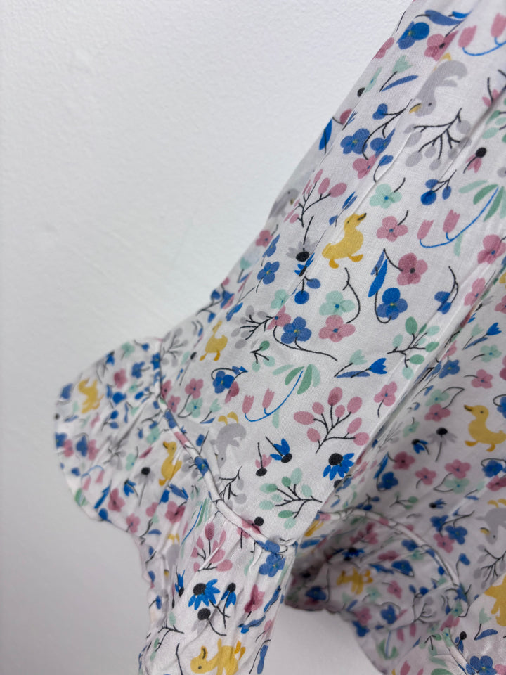 M&S Floral Ruffle Dress 6-9 Months-Dresses-Second Snuggle Preloved