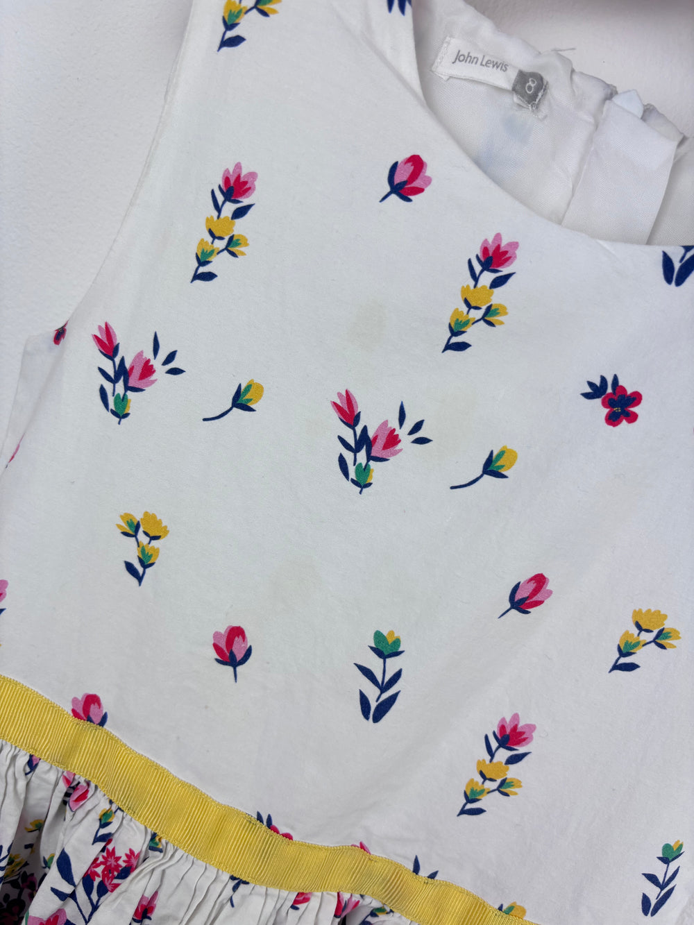 John Lewis Flower Border Dress 8 Years-Dresses-Second Snuggle Preloved