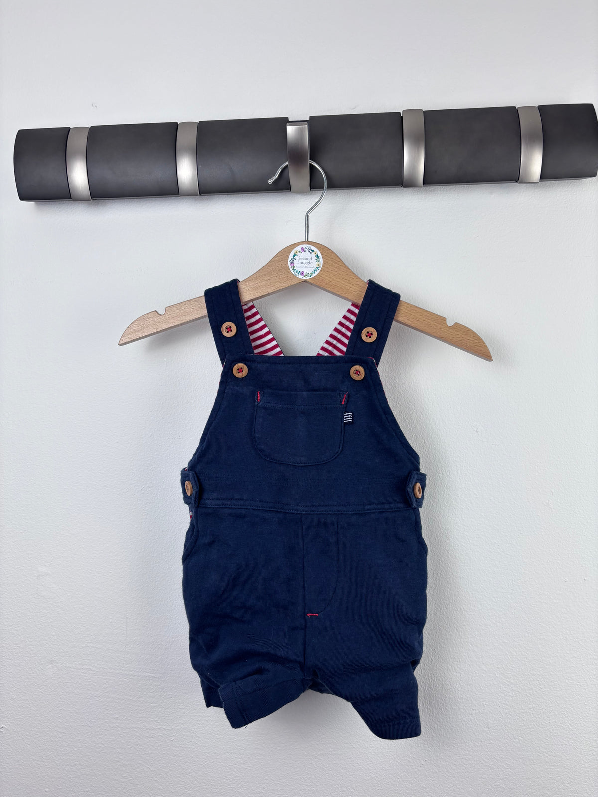 The Little White Company Navy Cord Dungarees 0-3 Months-Dungarees-Second Snuggle Preloved