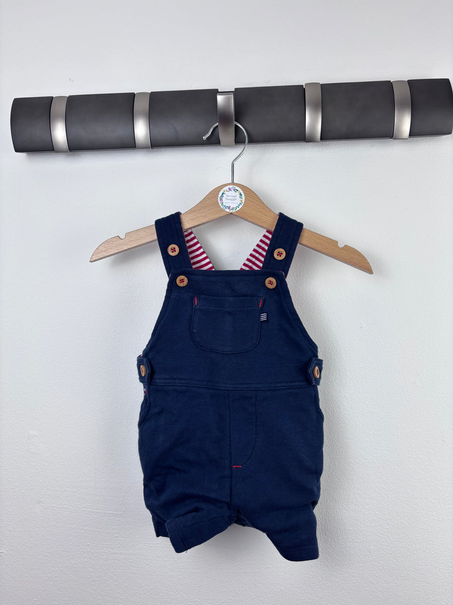The Little White Company Navy Cord Dungarees 0-3 Months-Dungarees-Second Snuggle Preloved